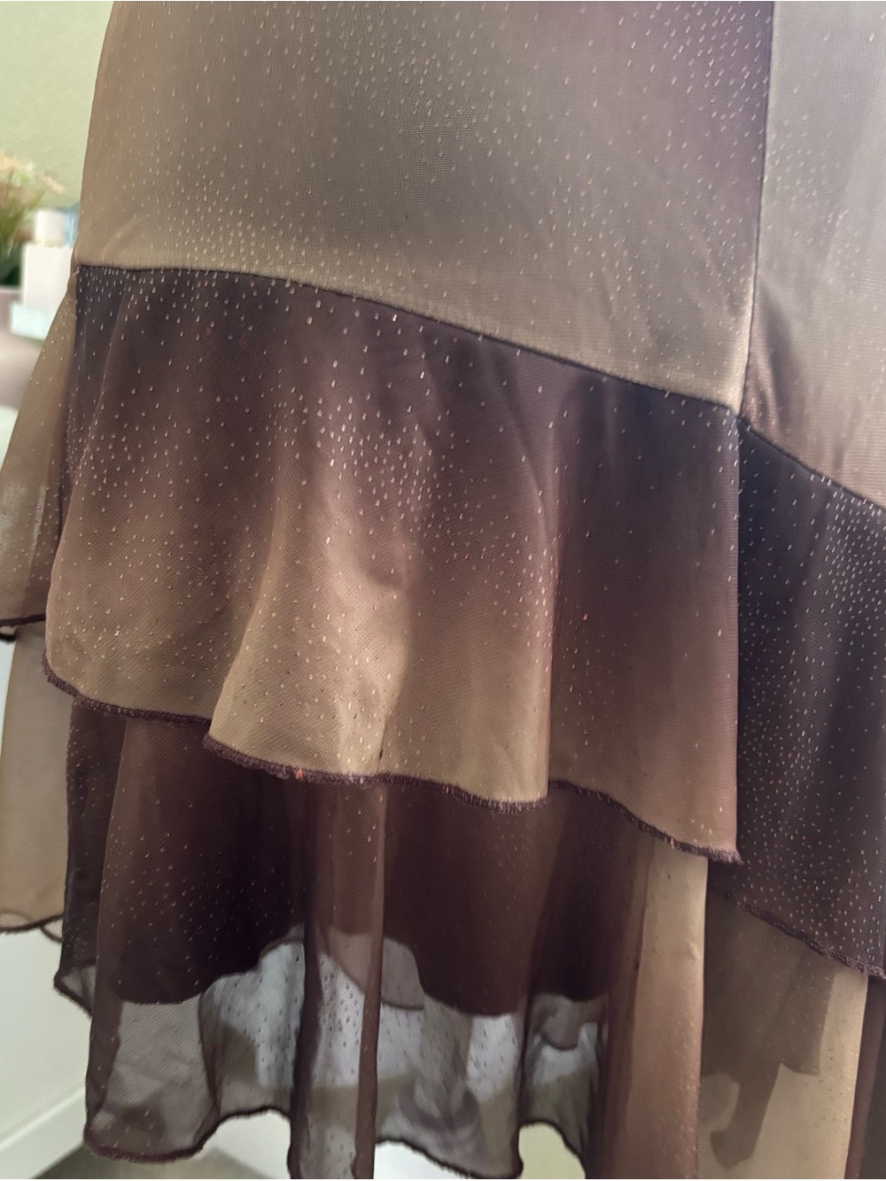 Finesse Brown Ruffle Dress - Picture 5 of 6